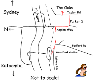 mud
map showing the start of the track 