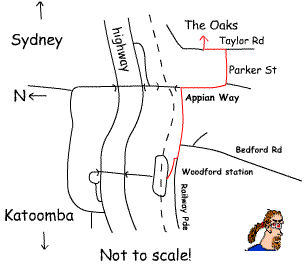 mud
map showing the start of the track 