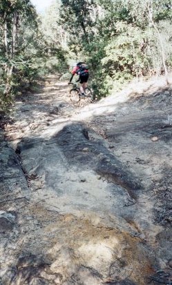 what there once was - a rocky section of the track